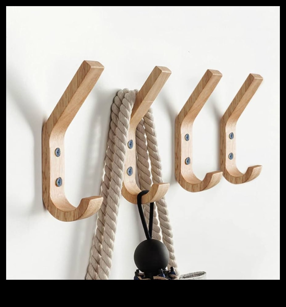 Koka sienas āķi: stilīgu organizatorisku risinājumu izstrāde