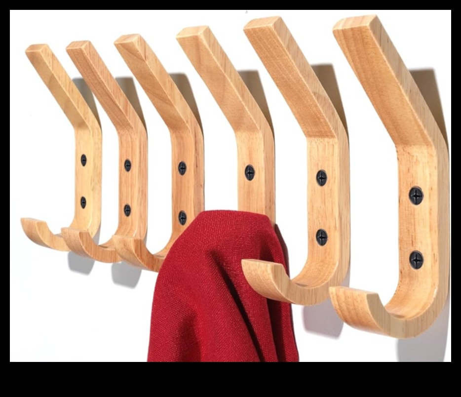 Koka sienas āķi: stilīgu organizatorisku risinājumu izstrāde